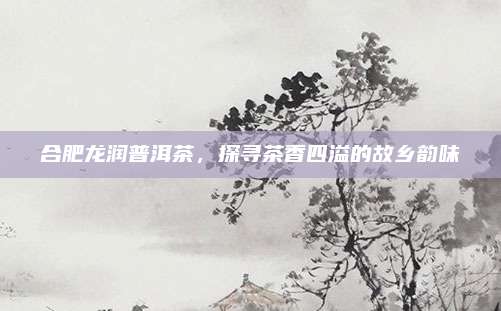 合肥龙润普洱茶，探寻茶香四溢的故乡韵味