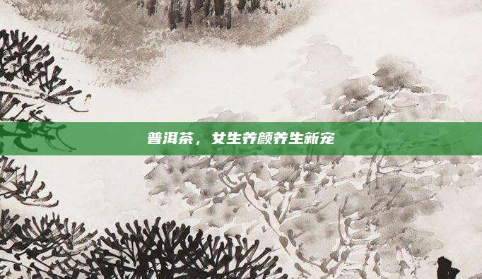 普洱茶,女生养颜养生新宠