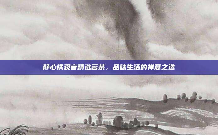 静心铁观音精选茗茶，品味生活的禅意之选
