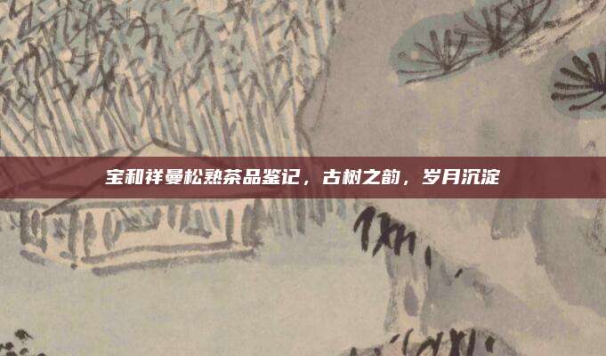 宝和祥曼松熟茶品鉴记，古树之韵，岁月沉淀