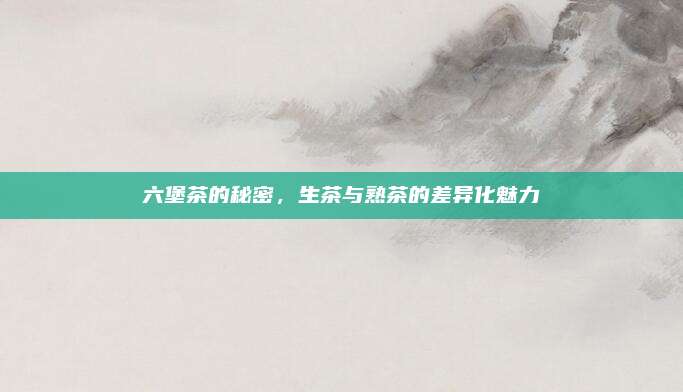六堡茶的秘密，生茶与熟茶的差异化魅力