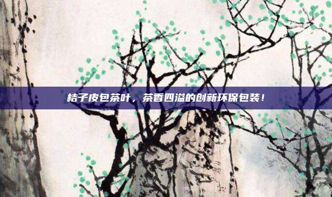 桔子皮包茶叶，茶香四溢的创新环保包装！