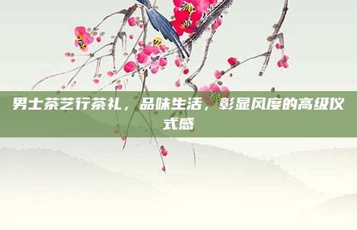男士茶艺行茶礼，品味生活，彰显风度的高级仪式感