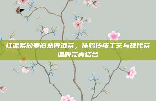 红泥紫砂壶泡熟普洱茶，体验传统工艺与现代茶道的完美结合