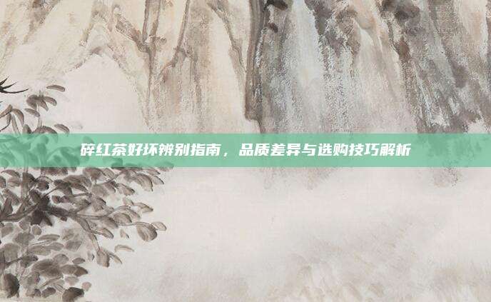 碎红茶好坏辨别指南，品质差异与选购技巧解析