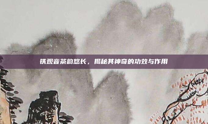 铁观音茶韵悠长,揭秘其神奇的功效与作用