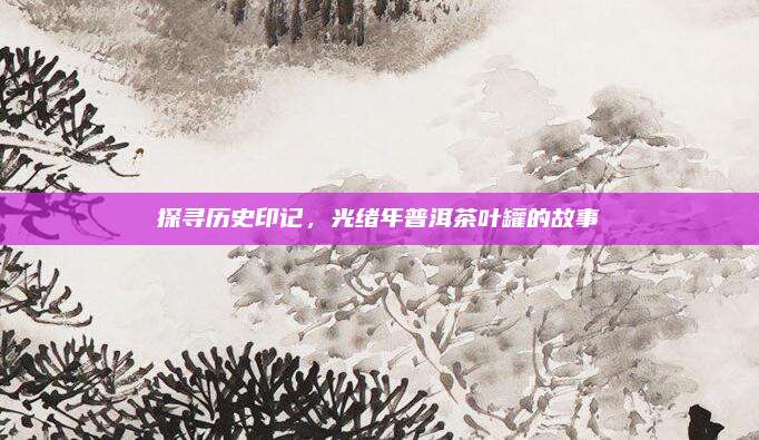 探寻历史印记，光绪年普洱茶叶罐的故事