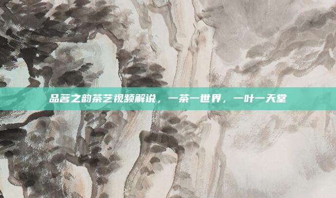 品茗之韵茶艺视频解说，一茶一世界，一叶一天堂