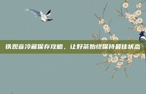 铁观音冷藏保存攻略，让好茶始终保持最佳状态