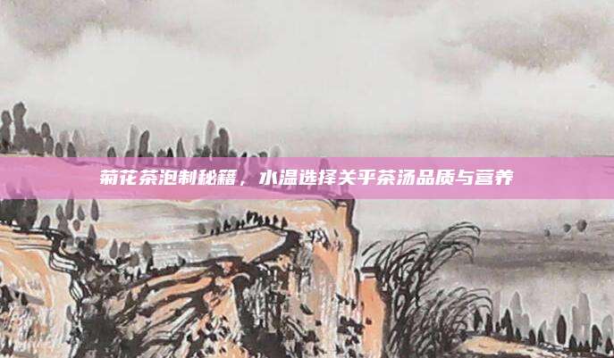 菊花茶泡制秘籍,水温选择关乎茶汤品质与营养