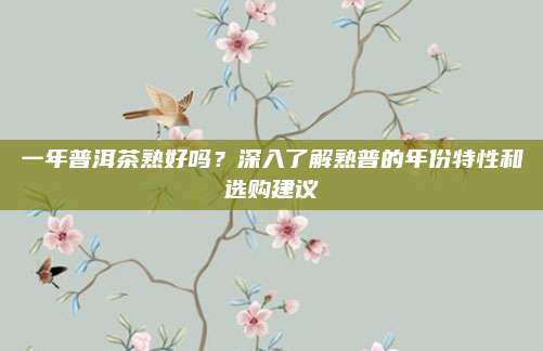 一年普洱茶熟好吗?深入了解熟普的年份特性和选购建议