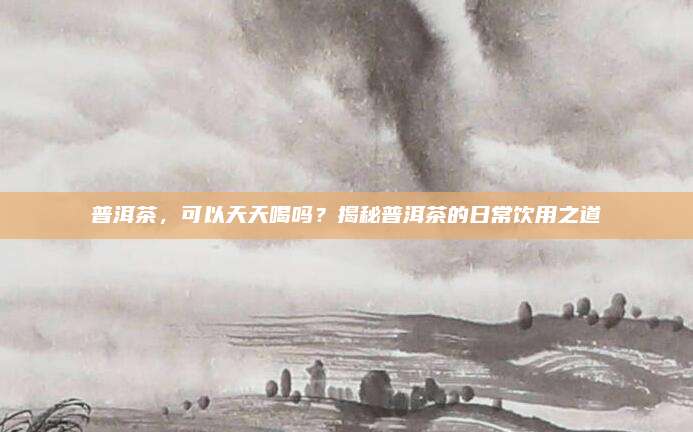 普洱茶，可以天天喝吗？揭秘普洱茶的日常饮用之道