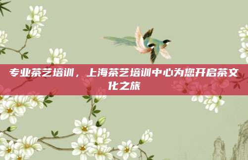 专业茶艺培训,上海茶艺培训中心为您开启茶文化之旅