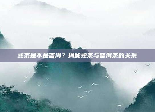 熟茶是不是普洱？揭秘熟茶与普洱茶的关系