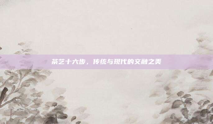 茶艺十六步，传统与现代的交融之美