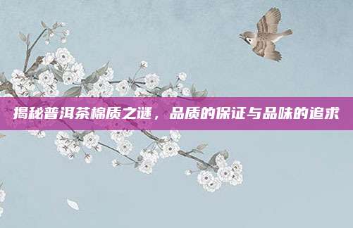 揭秘普洱茶棉质之谜，品质的保证与品味的追求