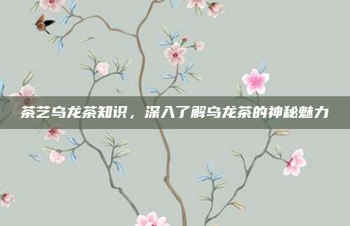 茶艺乌龙茶知识，深入了解乌龙茶的神秘魅力