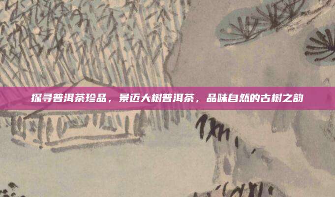 探寻普洱茶珍品，景迈大树普洱茶，品味自然的古树之韵