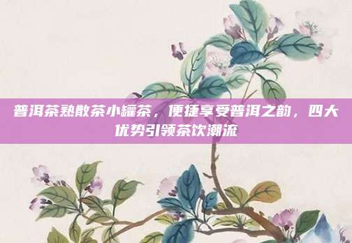 普洱茶熟散茶小罐茶，便捷享受普洱之韵，四大优势引领茶饮潮流
