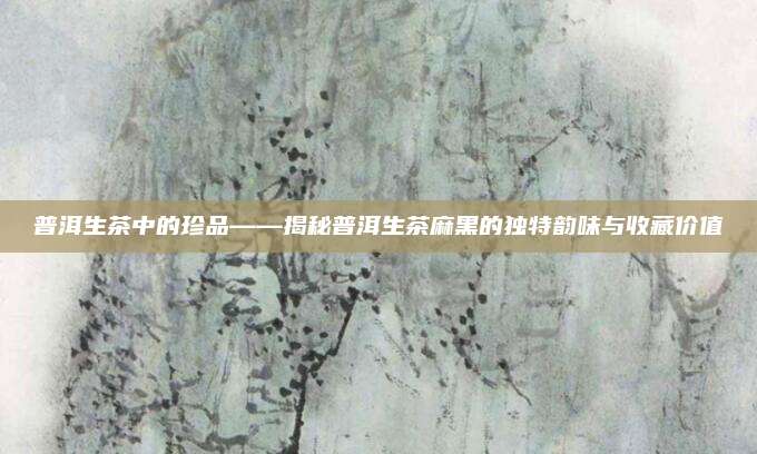 普洱生茶中的珍品——揭秘普洱生茶麻黑的独特韵味与收藏价值
