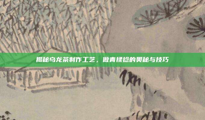 揭秘乌龙茶制作工艺，做青揉捻的奥秘与技巧