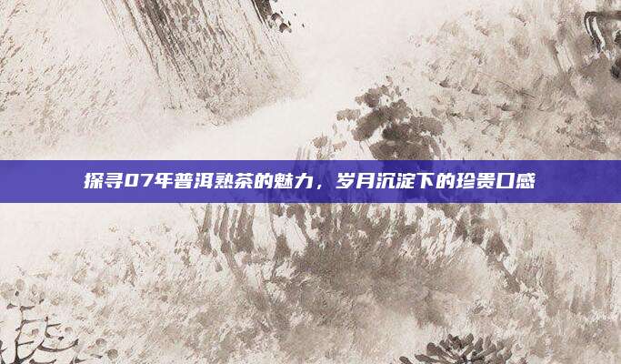 探寻07年普洱熟茶的魅力,岁月沉淀下的珍贵口感