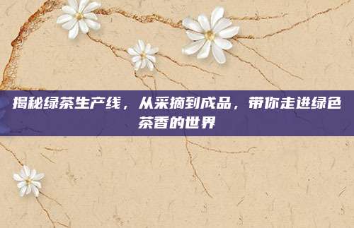 揭秘绿茶生产线，从采摘到成品，带你走进绿色茶香的世界