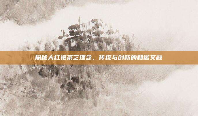探秘大红袍茶艺理念,传统与创新的和谐交融