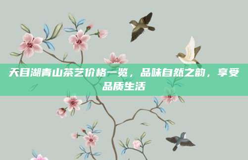 天目湖青山茶艺价格一览，品味自然之韵，享受品质生活