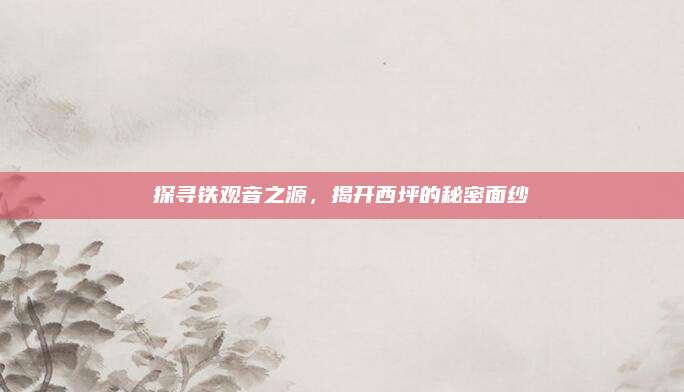 探寻铁观音之源，揭开西坪的秘密面纱