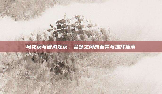 乌龙茶与普洱熟茶,品味之间的差异与选择指南