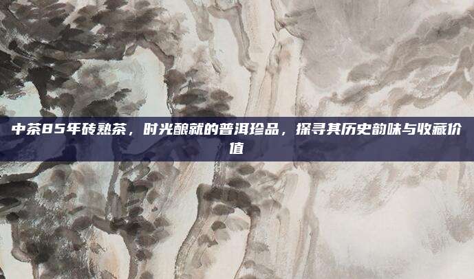 中茶85年砖熟茶，时光酿就的普洱珍品，探寻其历史韵味与收藏价值