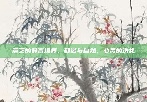 茶艺的最高境界，和谐与自然，心灵的洗礼
