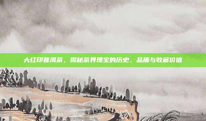 大红印普洱茶，揭秘茶界瑰宝的历史、品质与收藏价值