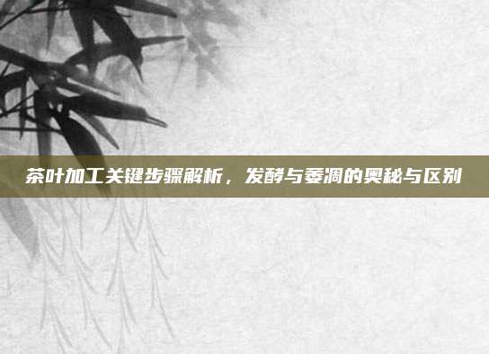 茶叶加工关键步骤解析，发酵与萎凋的奥秘与区别