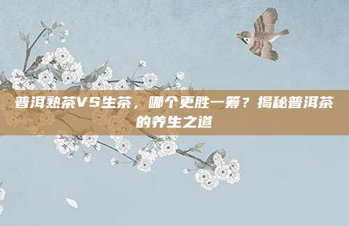 普洱熟茶VS生茶，哪个更胜一筹？揭秘普洱茶的养生之道