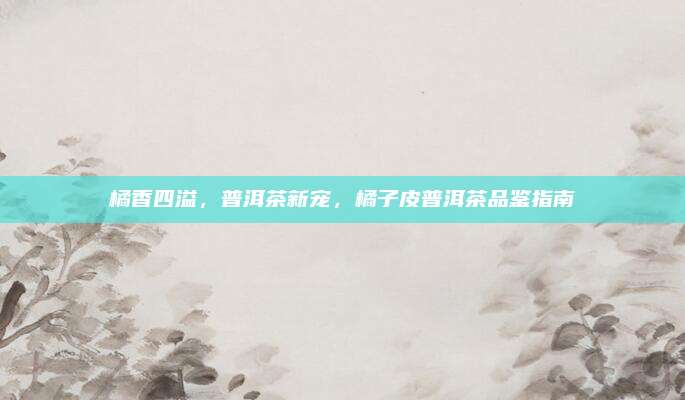 橘香四溢，普洱茶新宠，橘子皮普洱茶品鉴指南