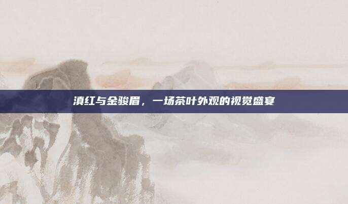 滇红与金骏眉，一场茶叶外观的视觉盛宴