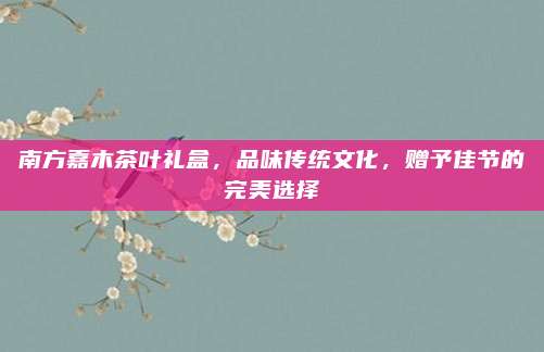 南方嘉木茶叶礼盒，品味传统文化，赠予佳节的完美选择