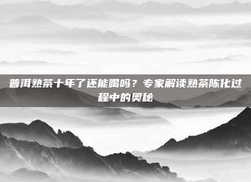 普洱熟茶十年了还能喝吗？专家解读熟茶陈化过程中的奥秘