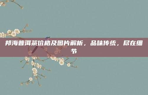 邦海普洱茶价格及图片解析，品味传统，尽在细节