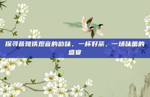 探寻昔雅铁观音的韵味，一杯好茶，一场味蕾的盛宴