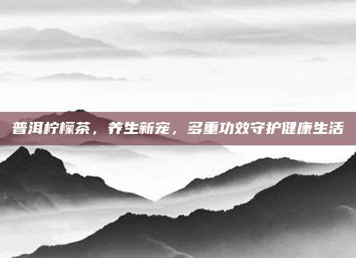 普洱柠檬茶,养生新宠,多重功效守护健康生活