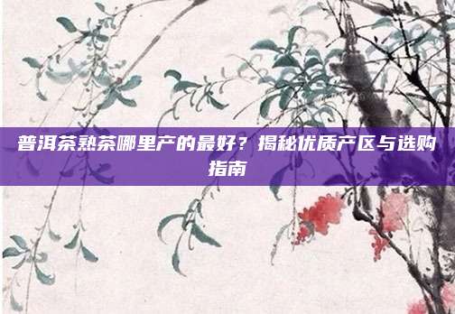 普洱茶熟茶哪里产的最好？揭秘优质产区与选购指南