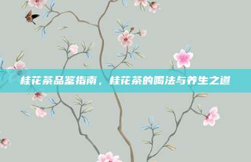 桂花茶品鉴指南，桂花茶的喝法与养生之道