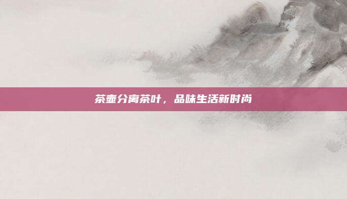 茶壶分离茶叶，品味生活新时尚