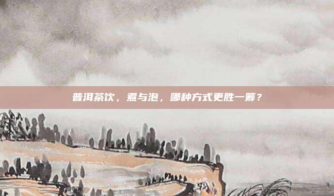 普洱茶饮，煮与泡，哪种方式更胜一筹？