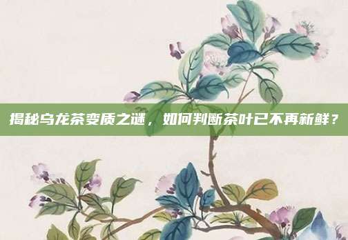 揭秘乌龙茶变质之谜,如何判断茶叶已不再新鲜?