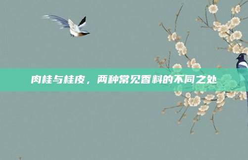 肉桂与桂皮，两种常见香料的不同之处