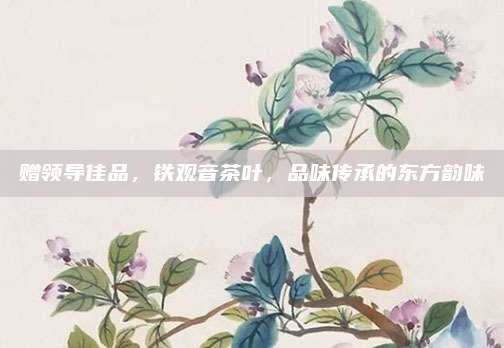 赠领导佳品,铁观音茶叶,品味传承的东方韵味